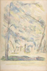 Landschaft recto, Skizze von Felsen verso