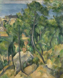 Felsen, Kiefern und Meer bei L
