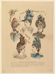 Damenhüte, Nr. 4671, aus dem Journal des Demoiselles