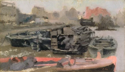 Boote am Ufer der Themse