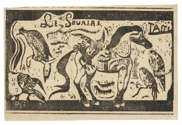 Ein Pferd und Vögel, Kopfstück für Le sourire