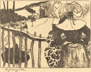 Bretonische Frauen am Zaun (Bretonnes à la barrière)
