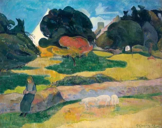 Mädchen, das Schweine hütet, 1889