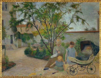 Garten in Vaugirard, oder Die Familie des Malers im Garten