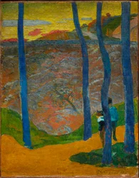 Les Arbres bleus. Vous y passerez, la belle. Blaue Bäume. Deine Zeit wird kommen, meine Schöne!, 1888