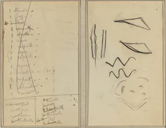 "Neige" (Schnee); Reiseroute [recto]