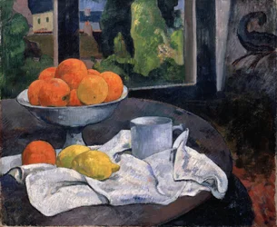 Stillleben mit Obstschale und Zitronen, ca. 1890