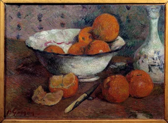 Stillleben mit Orangen. Gemälde von Paul Gauguin (1848-1903), um 1880. Maße: 0,33 x 0,46 m. Rennes, Museum der Schönen Künste