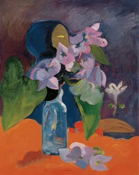 Stillleben mit Blumen und Idol. Um 1892