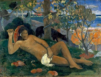 Te Arii Vahine. Die Frau des Königs. Gemälde von Paul Gauguin (1848-1903)