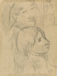 Zwei Marquesaner [verso], um 1902