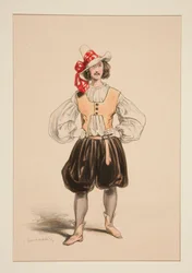 Bogenschütze. Filzhut.