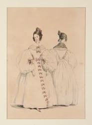 Am Abend. Kleider aus Musselin und Florentiner Gaze