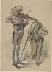 Geiger und Zimbelspieler