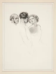 Figurenstudie; Gruppe von drei Figuren