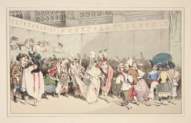 MASKERADE. Verkleidungen von Gavarni erschienen 1828, 1829 und 1830.