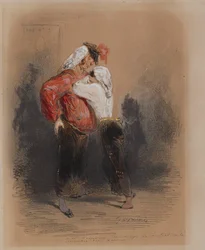 Mann und Frau in Kostümen