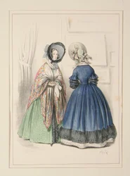Moirékleid mit Spitzenvolant, ...