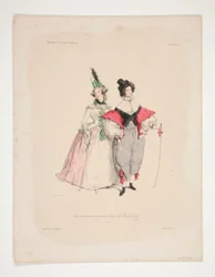 Originale Verkleidungen für die Bälle von 1834. Nr. 2 und 3.