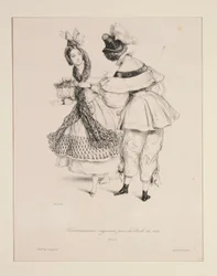 TRAVESTISSEMENS ORIGINAUX für die Bälle von 1834. Nr. 3 und 4