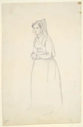 Frau in Bauerntracht (recto und verso)
