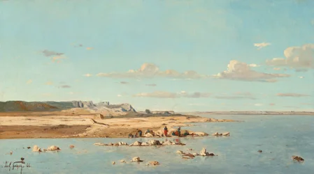 Waschfrauen am Ufer der Durance