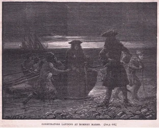 Verschwörer landen in Romney Marsh AD 1696