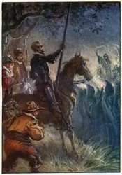 Dann stand die Figur im Gewand auf, Illustration aus 