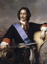 Porträt von Kaiser Peter I. der Große 1672-1725