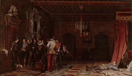 Die Ermordung des Herzogs von Guise im Schloss Blois im Jahr 1588, 1834