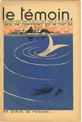 Cover für das Magazin The Temoin, satirisch in Farben, 21. April 1935