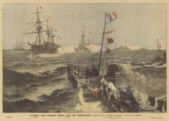 Angriff auf ein Flaggschiff durch Torpedoboote