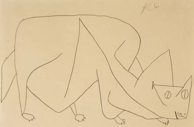 Lauernde Katze