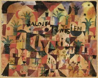 Tunesischer Salon. Verkehr auf dem Boulevard in Tunis, 1918