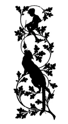 Silhouette für Puks Natlige Bedrifter (Lithographie)