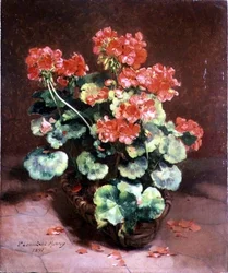 Blumen in einem Korb