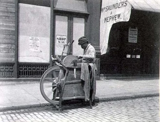 Ein Londoner Messerschleifer