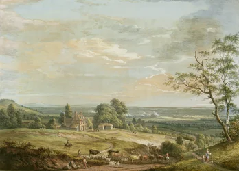 Fernsicht auf Maidstone von Lower Bell Inn, Boxley Hill