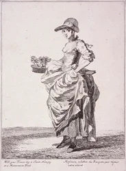Nasensträußchen- und Memo-Buch-Verkäufer, Rufe von London, 1760