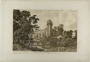 Teil von Warwick Castle von Südosten, Platte 4