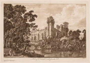 Ansichten von Warwick Castle: Teil von Warwick Castle von Südosten, 1776
