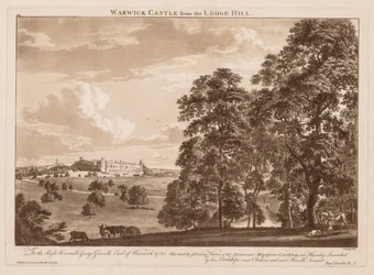 Ansichten von Warwick Castle: Warwick Castle vom Lodge Hill