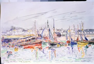 La Turballe. Segelboote im Hafen von La Turballe in Loire Atlantique