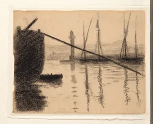 Saint-Tropez, der Pier vom Werftgelände aus gesehen, 1892