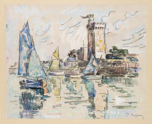 Blick auf den Hafen von Les Sables-d