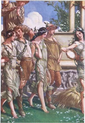 Juno, Ceres und die Maskerade der Nymphen und Schnitter, Illustration aus Der Sturm, 1908