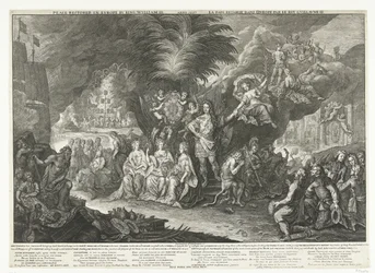 Allegorie auf König Wilhelm III. als Friedensbringer in Europa, 1697