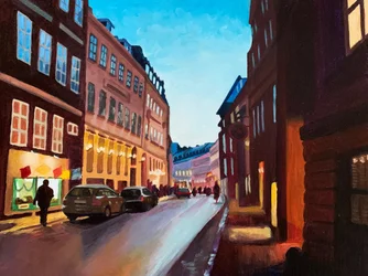 Abendliches Stadtleuchten