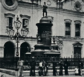 Statue von Jose Bonifacio. Largo de S. Francisco, 1895