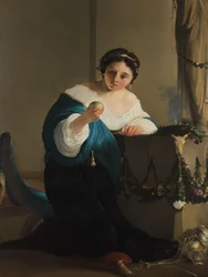 Cydippe mit dem Apfel des Acontius
